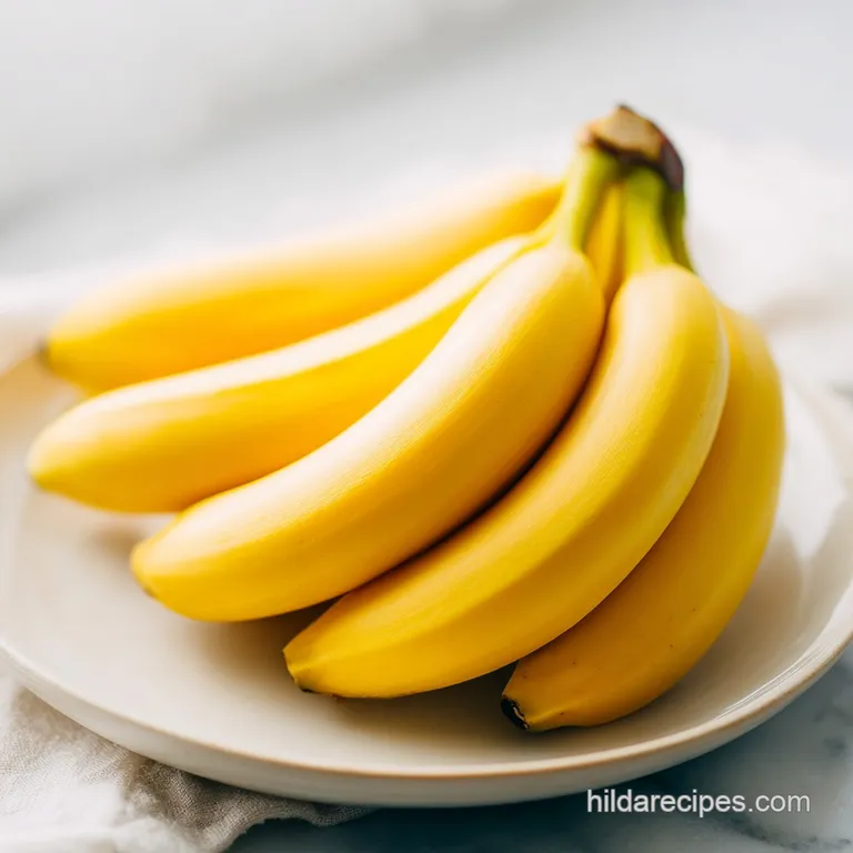 Stacked frozen banana coins on a white plate, dusted with cocoa. A simple, elegant dessert, hinting at creamy sweetness.
