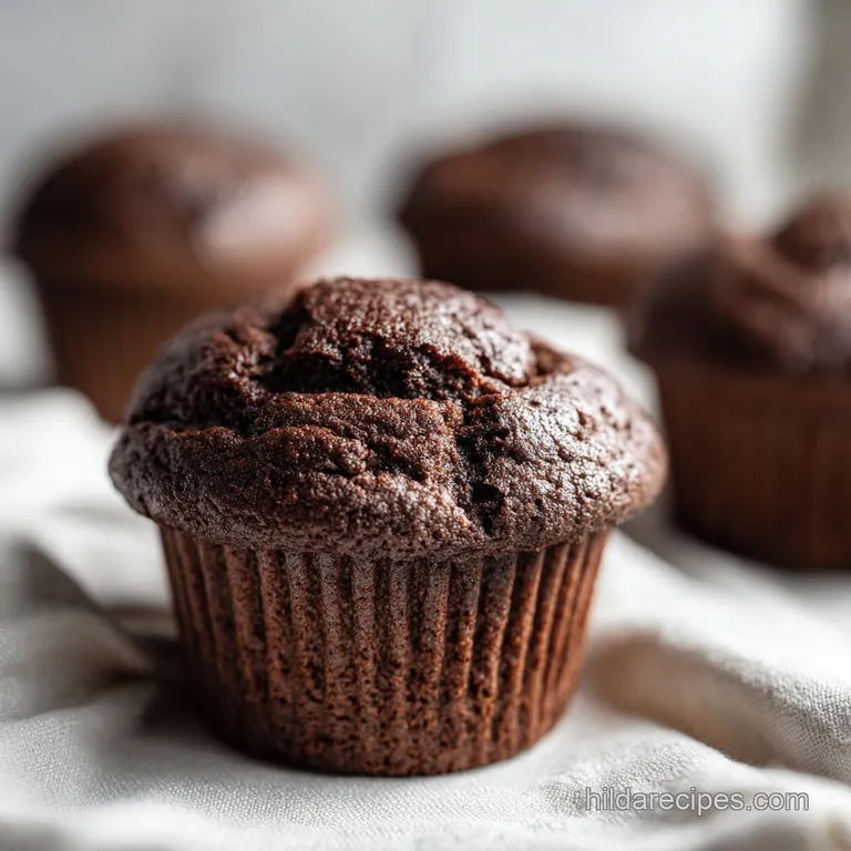 Plump, fudgy swirls piled high on a white plate, dusted with cocoa and a single raspberry.