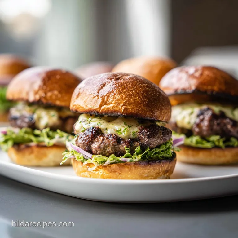 A perfectly cooked burger, glistening with butter, nestled in a sesame seed bun. Melted cheese peeks out, inviting a first...