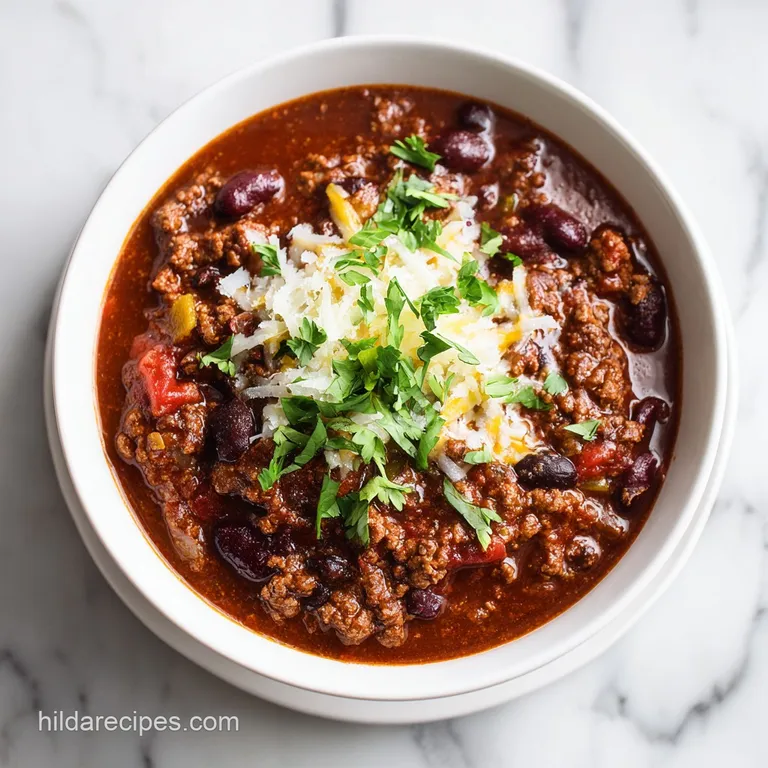 Ultimate Best Ground Beef Stovetop Chili