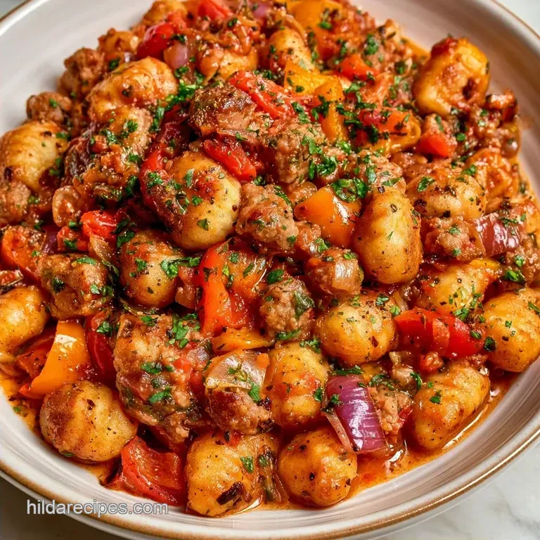 Italian Sausage Gnocchi Bake