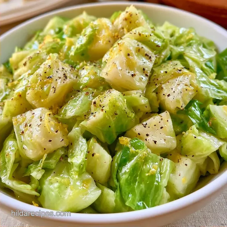 Zesty Lemon Pepper Boiled Cabbage