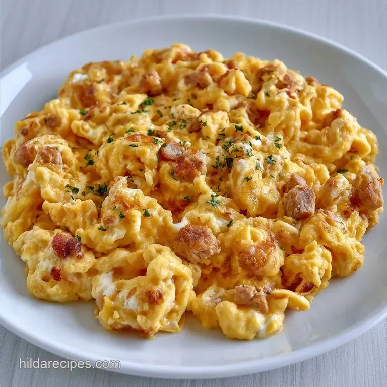 Loaded Egg Scramble with Almond Milk