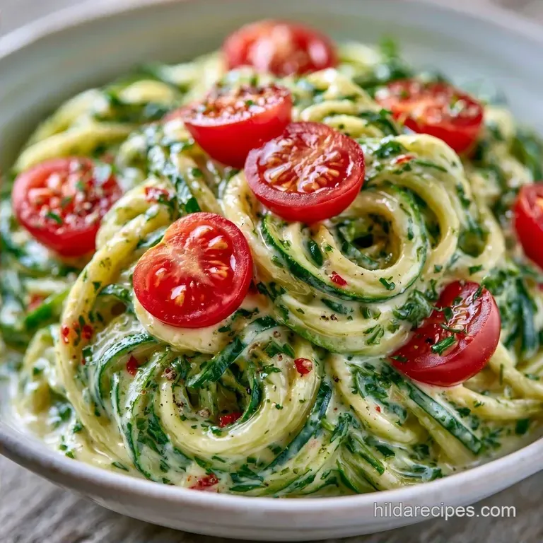 Low Carb Zucchini Pasta with Garlic Butter