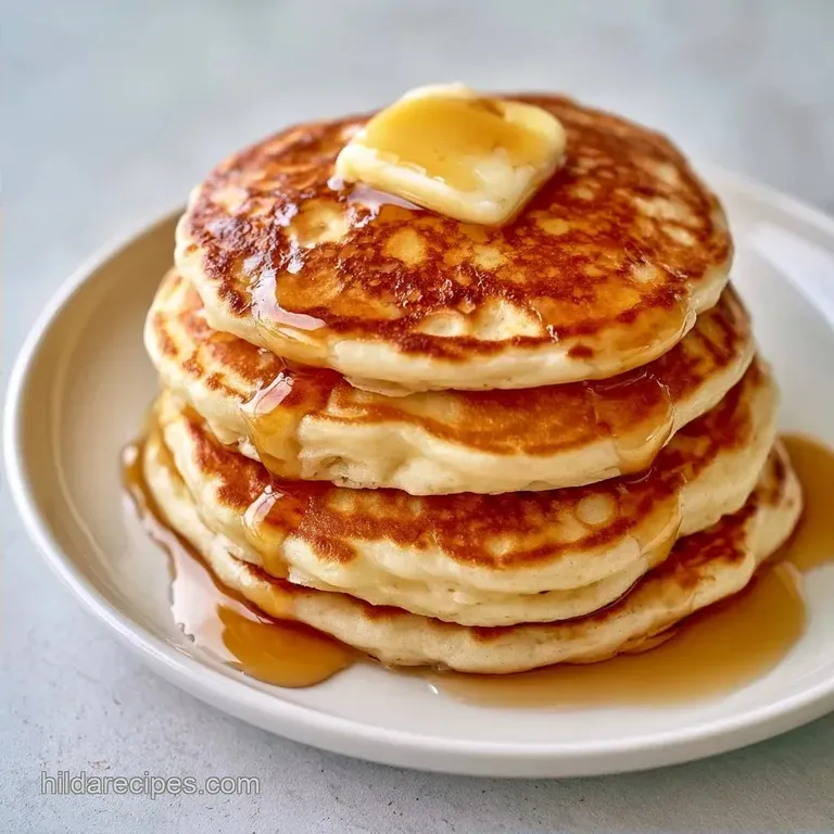 Fluffy Homemade Maple Syrup Pancakes