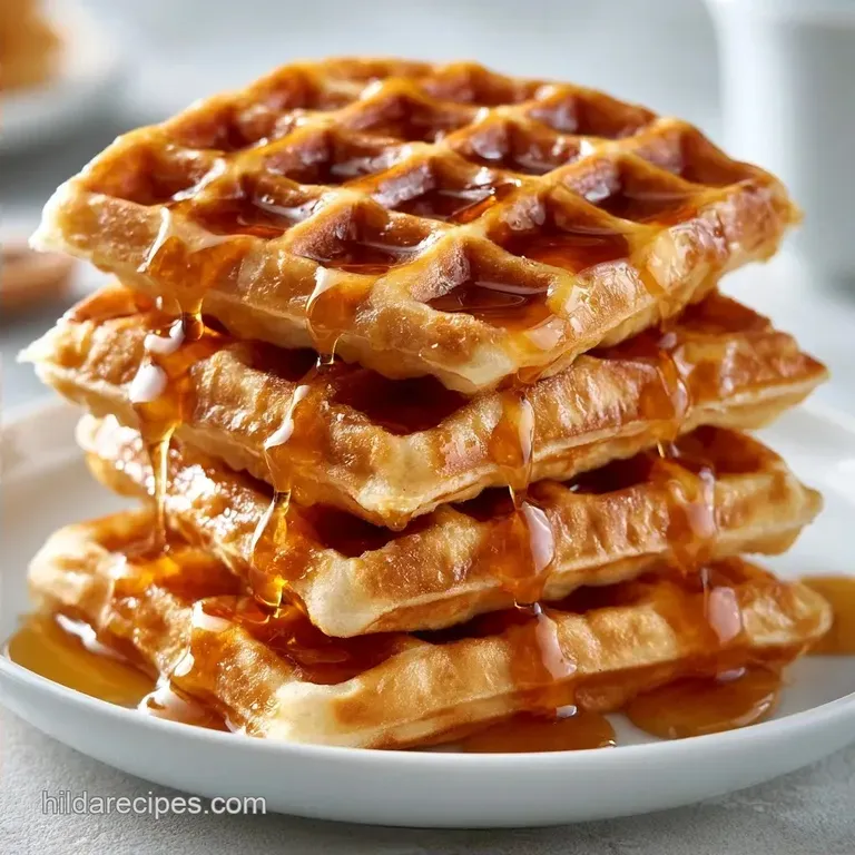 Crispy Maple Syrup Waffles