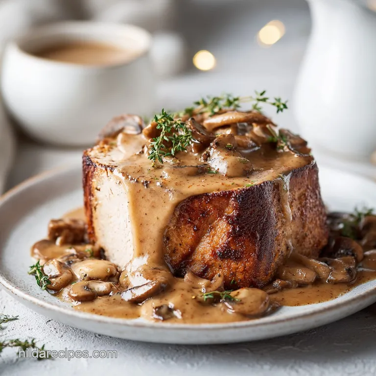Meatloaf with Mushroom Gravy