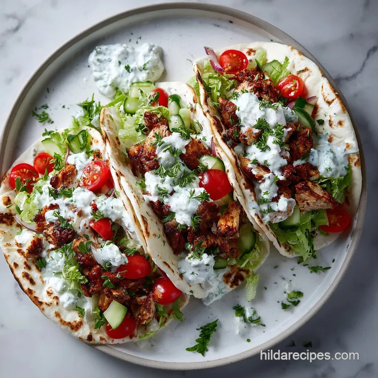 Irresistible Mediterranean Chicken Tacos with Tzatziki
