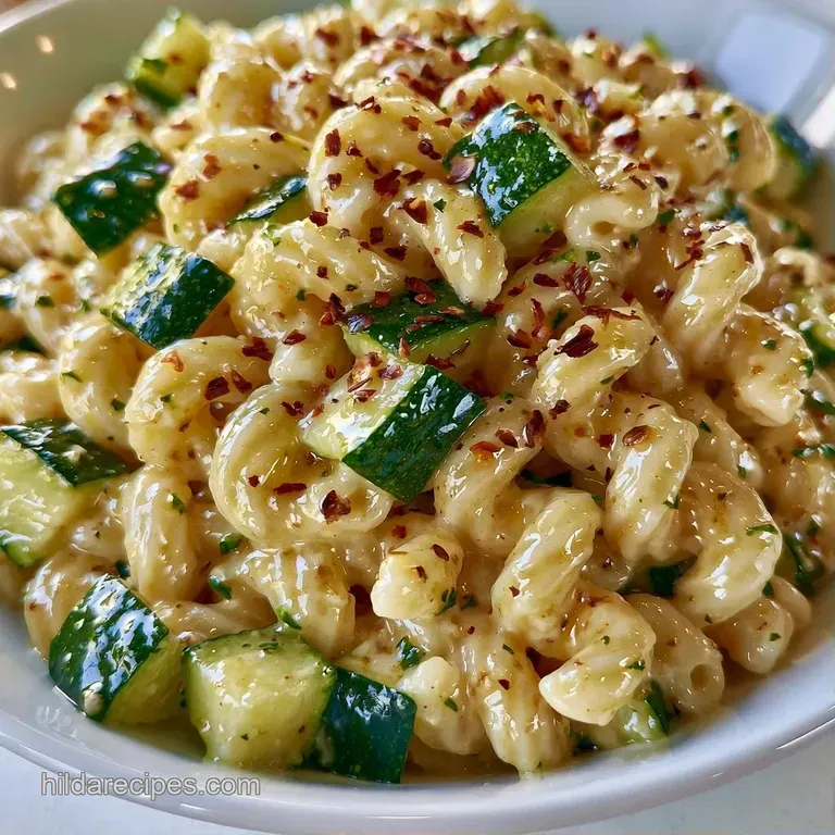 Al dente pasta with vibrant summer vegetables in a white ceramic bowl, garnished with fresh basil and parmesan.