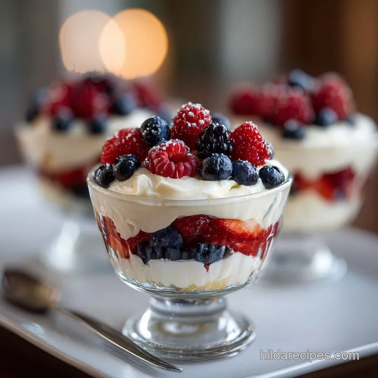 Patriotic Mixed Berry Trifle: A Layered Masterpiece