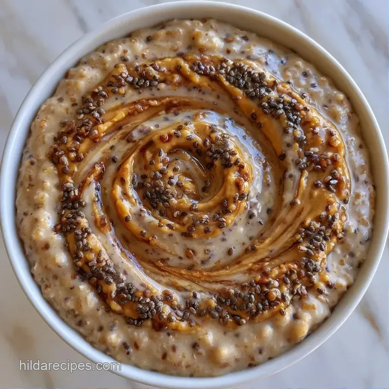 A minimalist white ceramic bowl of thick, fluffy porridge topped with sliced bananas and toasted almonds on linen.