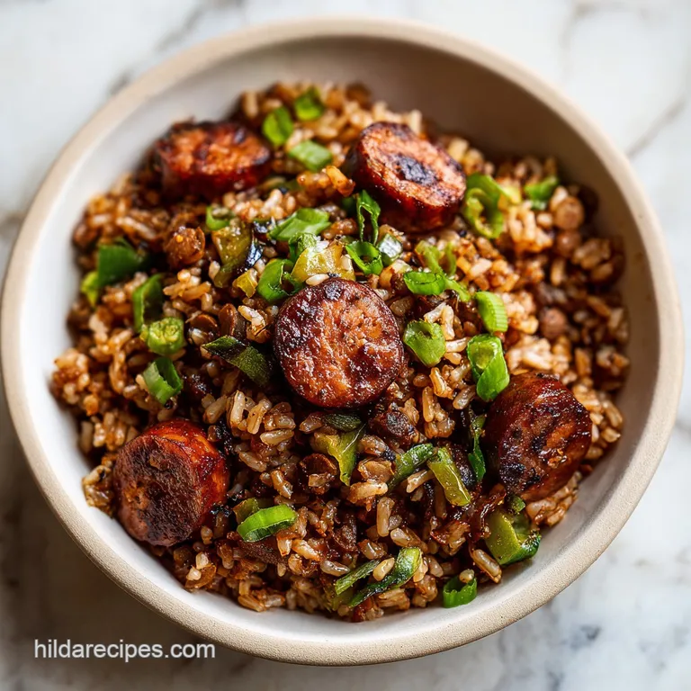 Sausage Lentil Dirty Rice: Hearty and Earthy