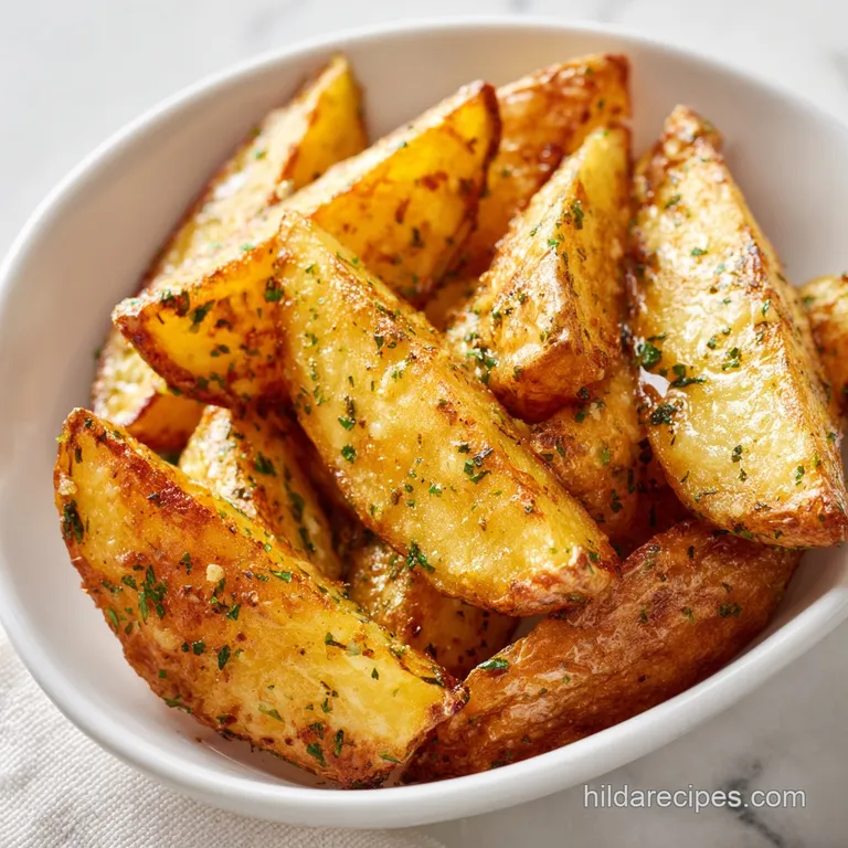 Seasoned Baked Potato Wedges: Crispy & Velvety