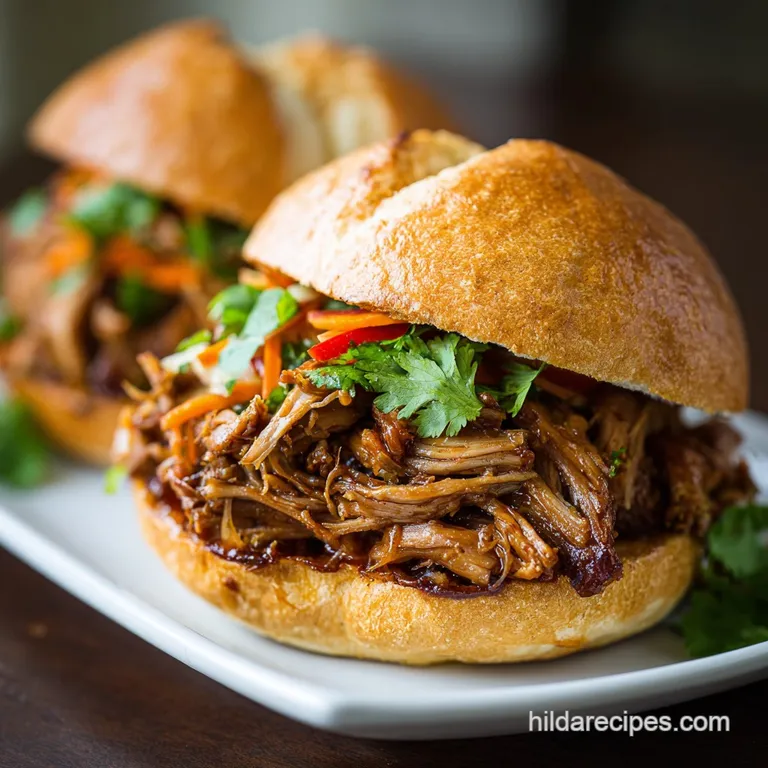 Slow Cooker Pulled Pork Sandwiches