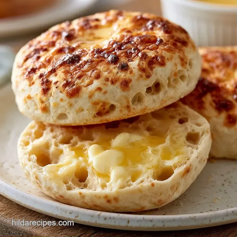 Stack of toasted golden-brown rounds with melting butter and a sprinkle of sea salt on a dark slate platter.