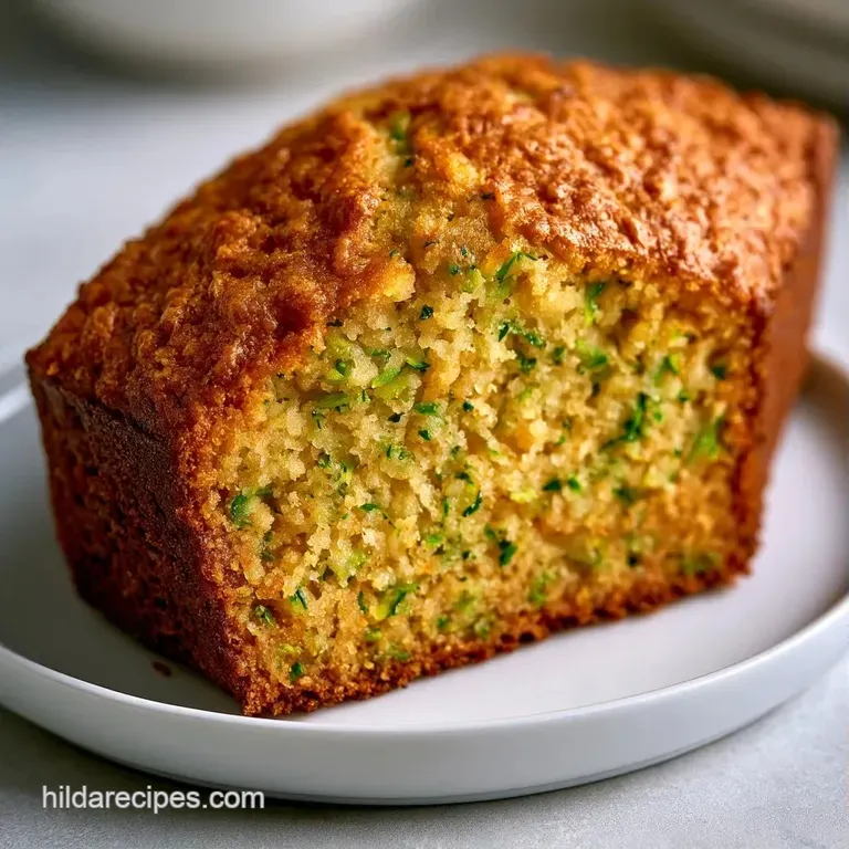 A thick slice of warm, moist bread served on a white ceramic plate with a dollop of melting salted butter.
