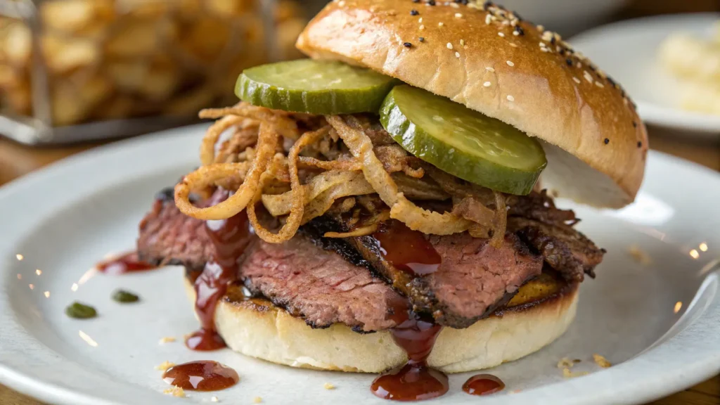 What goes well with a brisket sandwich 2